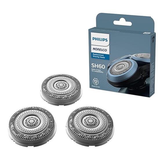 Philips Norelco Genuine SH60/72 Shaving Heads Compatible w Norelco  Series 6000 - Picture 1 of 12